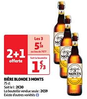 Promoties Bière blonde 3 monts - 3 Monts - Geldig van 23/04/2024 tot 29/04/2024 bij Auchan