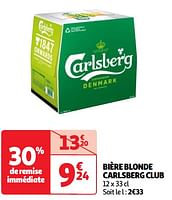 Promoties Bière blonde carlsberg club - Carlsberg Luxe - Geldig van 23/04/2024 tot 29/04/2024 bij Auchan