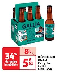 Bière blonde gallia-Gallia