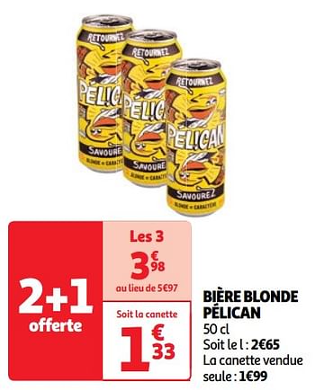Promoties Bière blonde pélican - Pélican - Geldig van 23/04/2024 tot 29/04/2024 bij Auchan