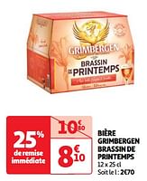 Promoties Bière grimbergen brassin de printemps - Grimbergen - Geldig van 23/04/2024 tot 29/04/2024 bij Auchan