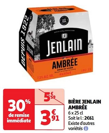 Promoties Bière jenlain ambrée - Jenlain - Geldig van 23/04/2024 tot 29/04/2024 bij Auchan