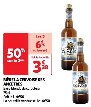 Promoties Bière la cervoise des ancêtres - La Cervoise - Geldig van 23/04/2024 tot 29/04/2024 bij Auchan