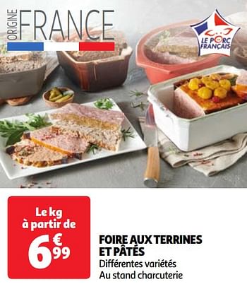 Promoties Foire aux terrines et pâtés - Huismerk - Auchan - Geldig van 23/04/2024 tot 29/04/2024 bij Auchan