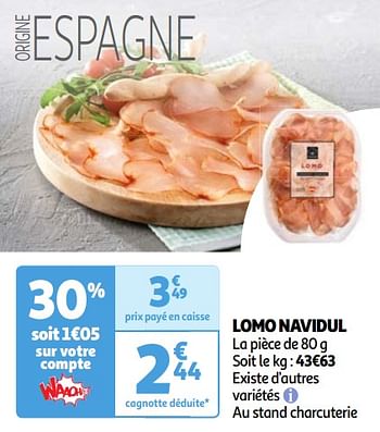 Promoties Lomo navidul - Navidul - Geldig van 23/04/2024 tot 29/04/2024 bij Auchan