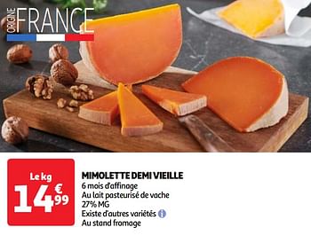 Promotions Mimolette demi vieille - Produit Maison - Auchan Ronq - Valide de 23/04/2024 à 29/04/2024 chez Auchan Ronq