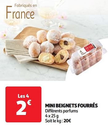 Promoties Mini beignets fourrés - Huismerk - Auchan - Geldig van 23/04/2024 tot 29/04/2024 bij Auchan