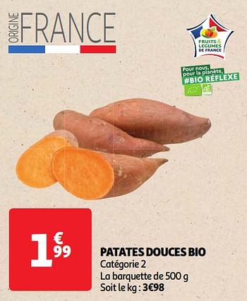 Promoties Patates douces bio - Huismerk - Auchan - Geldig van 23/04/2024 tot 29/04/2024 bij Auchan