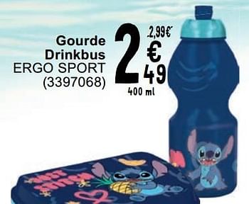Promotions Gourde drinkbus ergo sport - Disney - Valide de 23/04/2024 à 06/05/2024 chez Cora