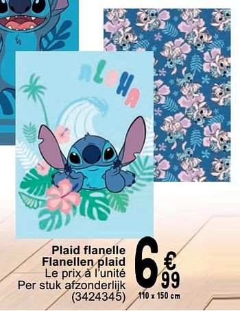 Promoties Plaid flanelle flanellen plaid - Disney - Geldig van 23/04/2024 tot 06/05/2024 bij Cora