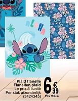 Promotions Plaid flanelle flanellen plaid - Disney - Valide de 23/04/2024 à 06/05/2024 chez Cora