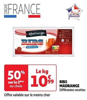 Promoties Ribs madrange - Madrange - Geldig van 23/04/2024 tot 29/04/2024 bij Auchan