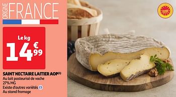 Promoties Saint nectaire laitier aop - Huismerk - Auchan - Geldig van 23/04/2024 tot 29/04/2024 bij Auchan