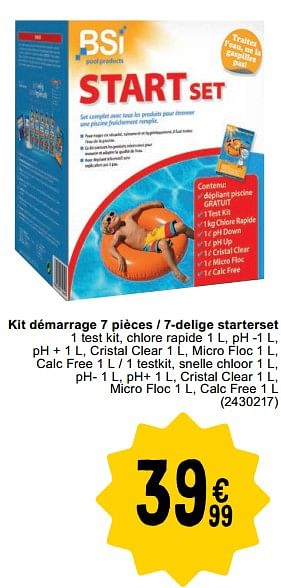 Promoties Kit démarrage 7 pièces - 7-delige starterset - BSI - Geldig van 23/04/2024 tot 06/05/2024 bij Cora