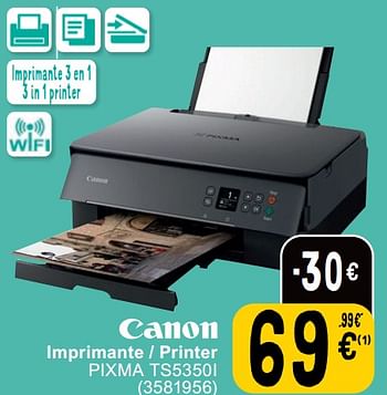 Promoties Canon imprimante - printer pixma ts5350i - Canon - Geldig van 23/04/2024 tot 06/05/2024 bij Cora