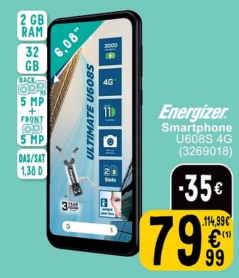 Promoties Energizer smartphone u608s 4g - Energizer - Geldig van 23/04/2024 tot 06/05/2024 bij Cora