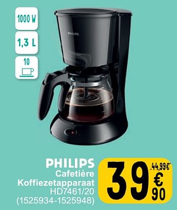 Promotions Philips cafetière koffiezetapparaat hd7461-20 - Philips - Valide de 23/04/2024 à 06/05/2024 chez Cora