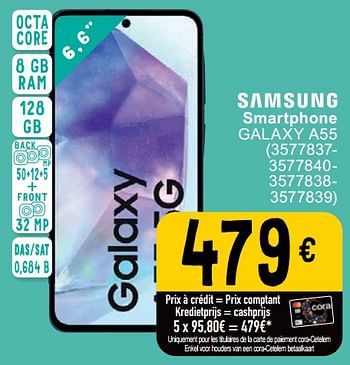 Promoties Samsung smartphone galaxy a55 - Samsung - Geldig van 23/04/2024 tot 06/05/2024 bij Cora