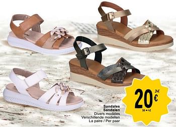 Promoties Sandales sandalen - Huismerk - Cora - Geldig van 23/04/2024 tot 06/05/2024 bij Cora