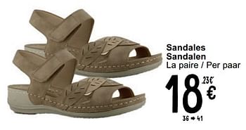 Promoties Sandales sandalen - Huismerk - Cora - Geldig van 23/04/2024 tot 06/05/2024 bij Cora