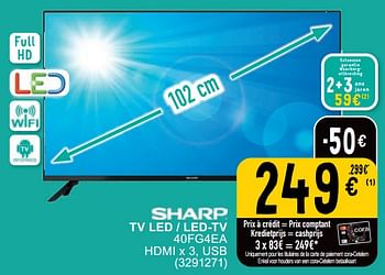 Promotions Sharp tv led - led-tv 40fg4ea - Sharp - Valide de 23/04/2024 à 06/05/2024 chez Cora