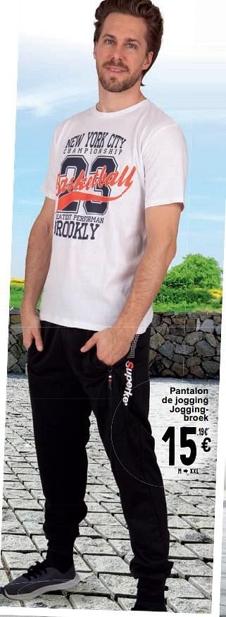 Promotions Pantalon de jogging joggingbroek - Produit maison - Cora - Valide de 23/04/2024 à 06/05/2024 chez Cora