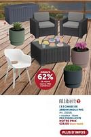 Promotions Chaise de jardin akola pvc - Allibert - Valide de 23/04/2024 à 20/05/2024 chez Zelfbouwmarkt
