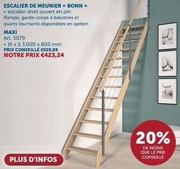 Promoties Escalier de meunier bonn maxi - Huismerk - Zelfbouwmarkt - Geldig van 23/04/2024 tot 20/05/2024 bij Zelfbouwmarkt