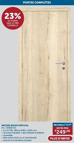 Promoties Nature wood vertical - Huismerk - Zelfbouwmarkt - Geldig van 23/04/2024 tot 20/05/2024 bij Zelfbouwmarkt