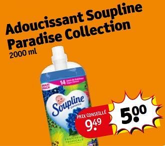 Promotions Adoucissant soupline paradise collection - Soupline - Valide de 23/04/2024 à 28/04/2024 chez Kruidvat
