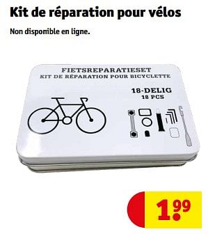 Promoties Kit de réparation pour vélos - Huismerk - Kruidvat - Geldig van 23/04/2024 tot 28/04/2024 bij Kruidvat
