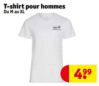 Promoties T-shirt pour hommes - Huismerk - Kruidvat - Geldig van 23/04/2024 tot 28/04/2024 bij Kruidvat