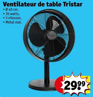 Promoties Ventilateur de table tristar - Tristar - Geldig van 23/04/2024 tot 28/04/2024 bij Kruidvat