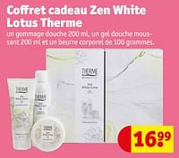 Promotions Coffret cadeau zen white lotus therme - Therme - Valide de 23/04/2024 à 28/04/2024 chez Kruidvat