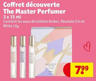 Promotions Coffret découverte the master perfumer - The Master Perfumer - Valide de 23/04/2024 à 28/04/2024 chez Kruidvat