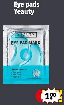Promoties Eye pads yeauty - Yeauty - Geldig van 23/04/2024 tot 28/04/2024 bij Kruidvat