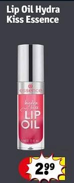 Promotions Lip oil hydra kiss essence - Essence - Valide de 23/04/2024 à 28/04/2024 chez Kruidvat