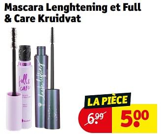 Promotions Mascara lenghtening et full + care kruidvat - Produit maison - Kruidvat - Valide de 23/04/2024 à 28/04/2024 chez Kruidvat