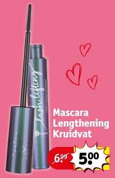 Promoties Mascara lengthening kruidvat - Huismerk - Kruidvat - Geldig van 23/04/2024 tot 28/04/2024 bij Kruidvat