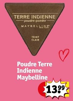 Promotions Poudre terre indienne maybelline - Maybelline - Valide de 23/04/2024 à 28/04/2024 chez Kruidvat