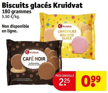 Promotions Biscuits glacés kruidvat - Produit maison - Kruidvat - Valide de 23/04/2024 à 28/04/2024 chez Kruidvat