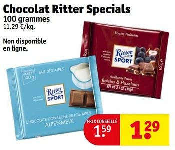 Promoties Chocolat ritter specials - Ritter Sport - Geldig van 23/04/2024 tot 28/04/2024 bij Kruidvat