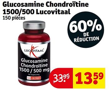 Promotions Glucosamine chondroïtine 1500-500 lucovitaal - Lucovitaal - Valide de 23/04/2024 à 28/04/2024 chez Kruidvat