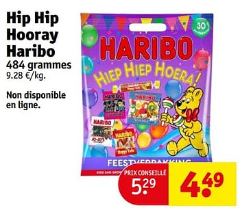 Promotions Hip hip hooray haribo - Haribo - Valide de 23/04/2024 à 28/04/2024 chez Kruidvat