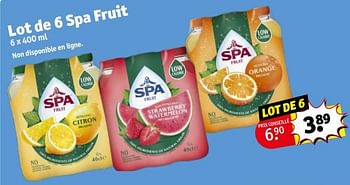 Promoties Lot de 6 spa fruit - Spa - Geldig van 23/04/2024 tot 28/04/2024 bij Kruidvat