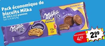 Promotions Pack économique de biscuits milka - Milka - Valide de 23/04/2024 à 28/04/2024 chez Kruidvat