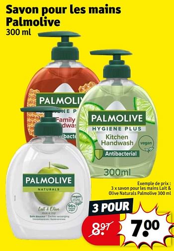 Promotions Savon pour les mains lait + olive naturals palmolive - Palmolive - Valide de 23/04/2024 à 28/04/2024 chez Kruidvat