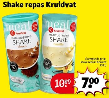Promotions Shake repas chocolat - Produit maison - Kruidvat - Valide de 23/04/2024 à 28/04/2024 chez Kruidvat