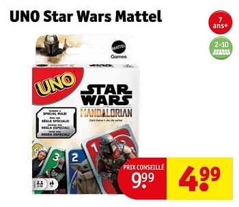 Promoties Uno star wars mattel - Mattel - Geldig van 23/04/2024 tot 28/04/2024 bij Kruidvat