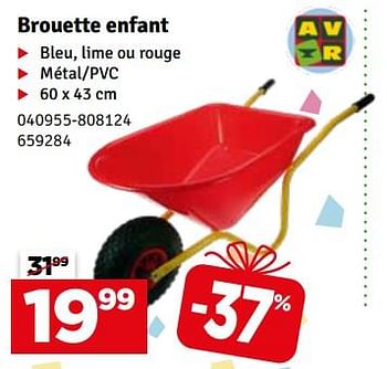 Promoties Brouette enfant - AVR - Geldig van 23/04/2024 tot 05/05/2024 bij Mr. Bricolage